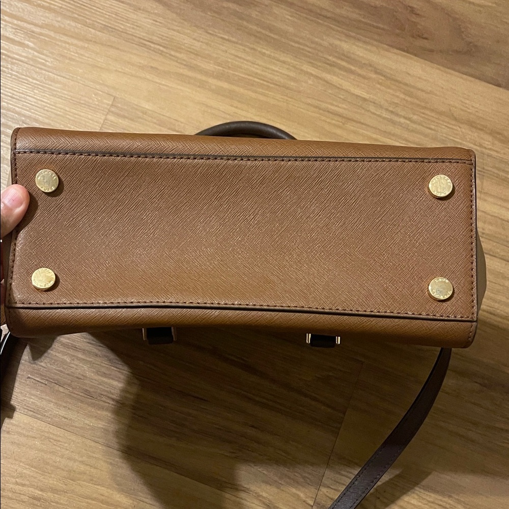 Michael Kors Two-Tone Brown and Cream Satchel - Picture 6 of 6